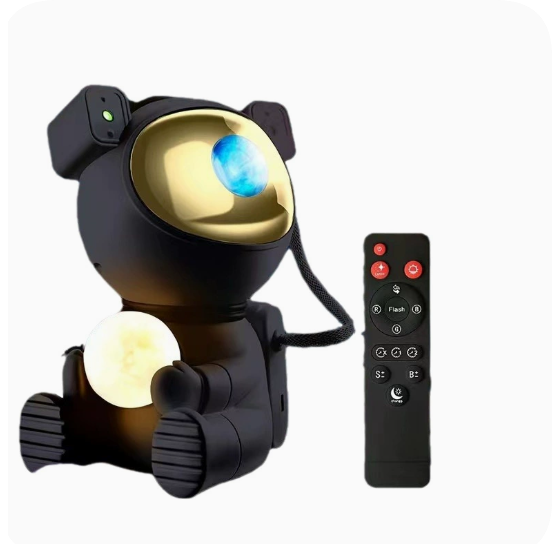 Astronaut Galaxy Star Projector – 360° Rotating Night Sky Light with Bluetooth Speaker