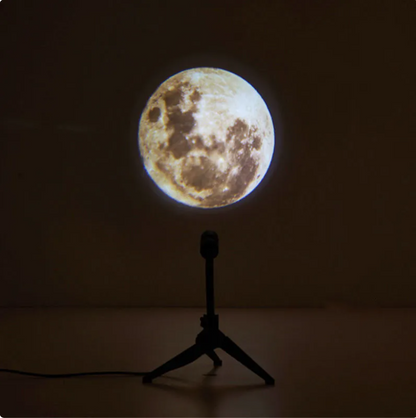 Moon & Earth Projection Lamp – Realistic Space Night Light for Bedroom & Desk